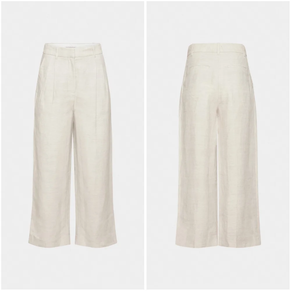 Aritzia Wilfred Cropped Effortless Pant Ecru 8 New